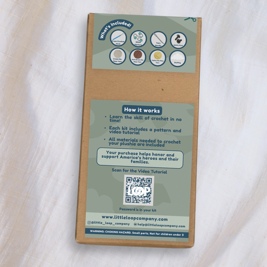 Andrew the Eagle Crochet Kit | Confident Beginner Crochet Kit | Proud Supporter of Heroes and First Responders’ Families