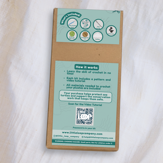 Oliver the Sea Turtle Crochet Kit | Confident Beginner Crochet Kit | Proud Partner of the Sea Turtle Conservancy