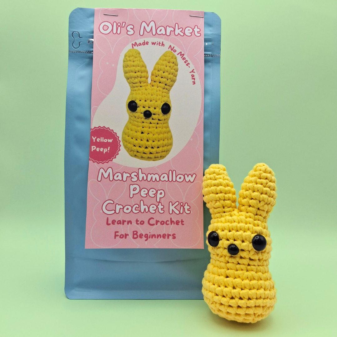 Yellow Marshmallow Peep Bunny Crochet Kit