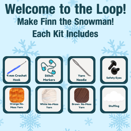 Finn the Snowman Crochet Kit | Beginner-Friendly Crochet Kit