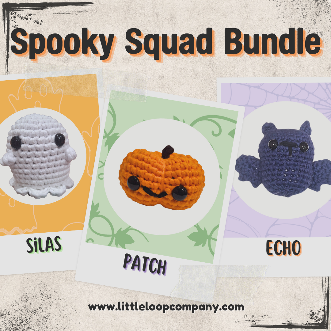 Spooky Squad Bundle – Halloween Crochet Plushies (Set of 3) | Little Loop Company