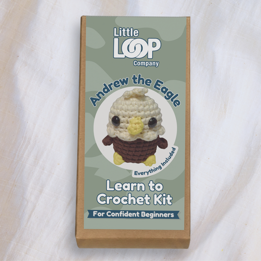 Andrew the Eagle Crochet Kit | Confident Beginner Crochet Kit | Proud Supporter of Heroes and First Responders’ Families