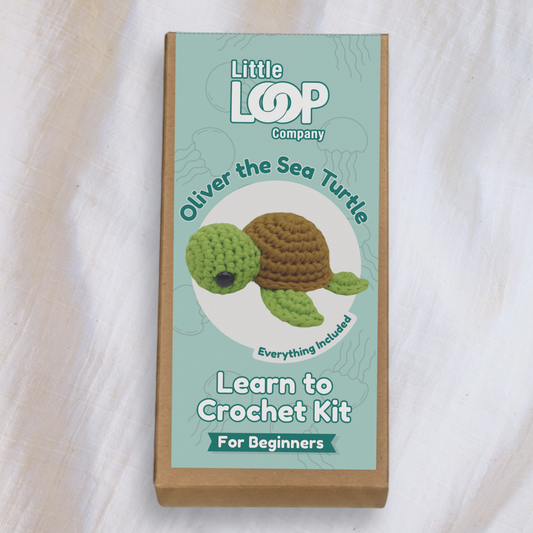 Oliver the Sea Turtle Crochet Kit | Confident Beginner Crochet Kit | Proud Partner of the Sea Turtle Conservancy