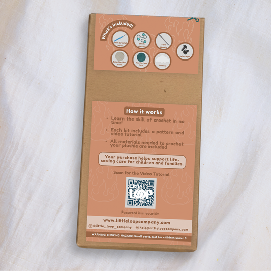 Ember the Dragon Crochet Kit | Confident Beginner Crochet Kit | Supports Children’s Health