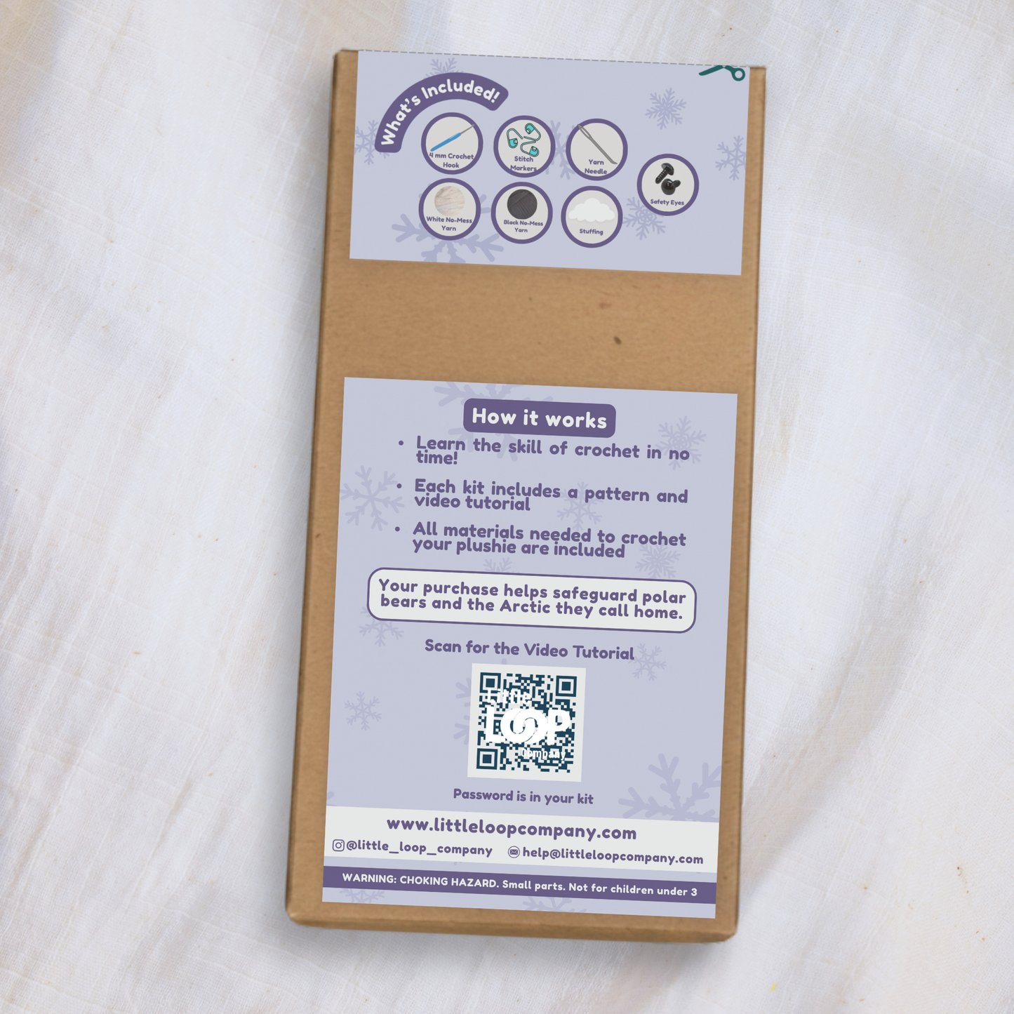 Koda the Polar Bear Crochet Kit | Beginner-Friendly Crochet Kit