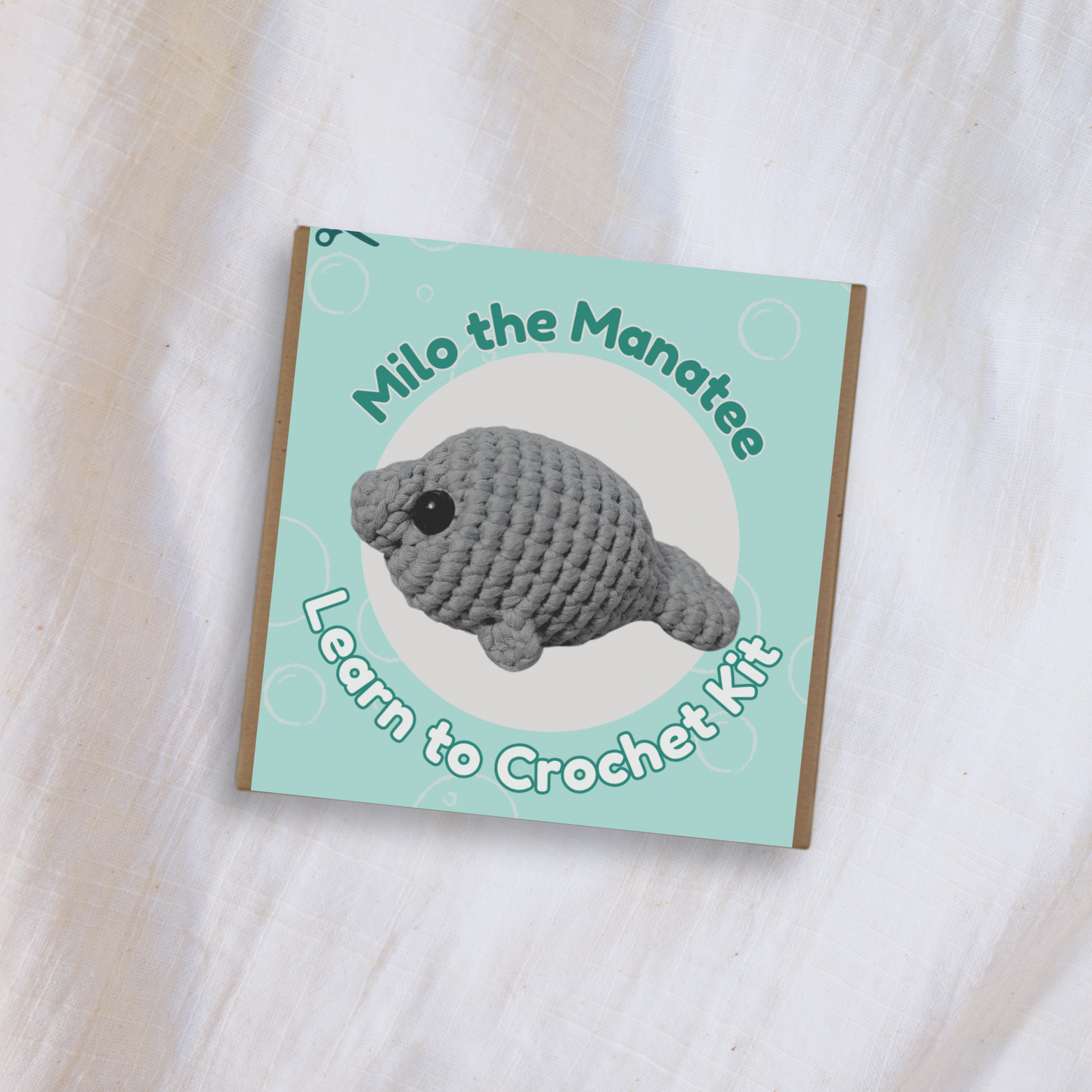 Milo the Manatee Crochet Kit | Beginner Crochet Kit | Supports Manatee Conservation