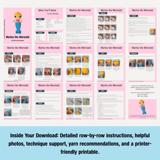 Marina the Mermaid - Digital Download Crochet Pattern