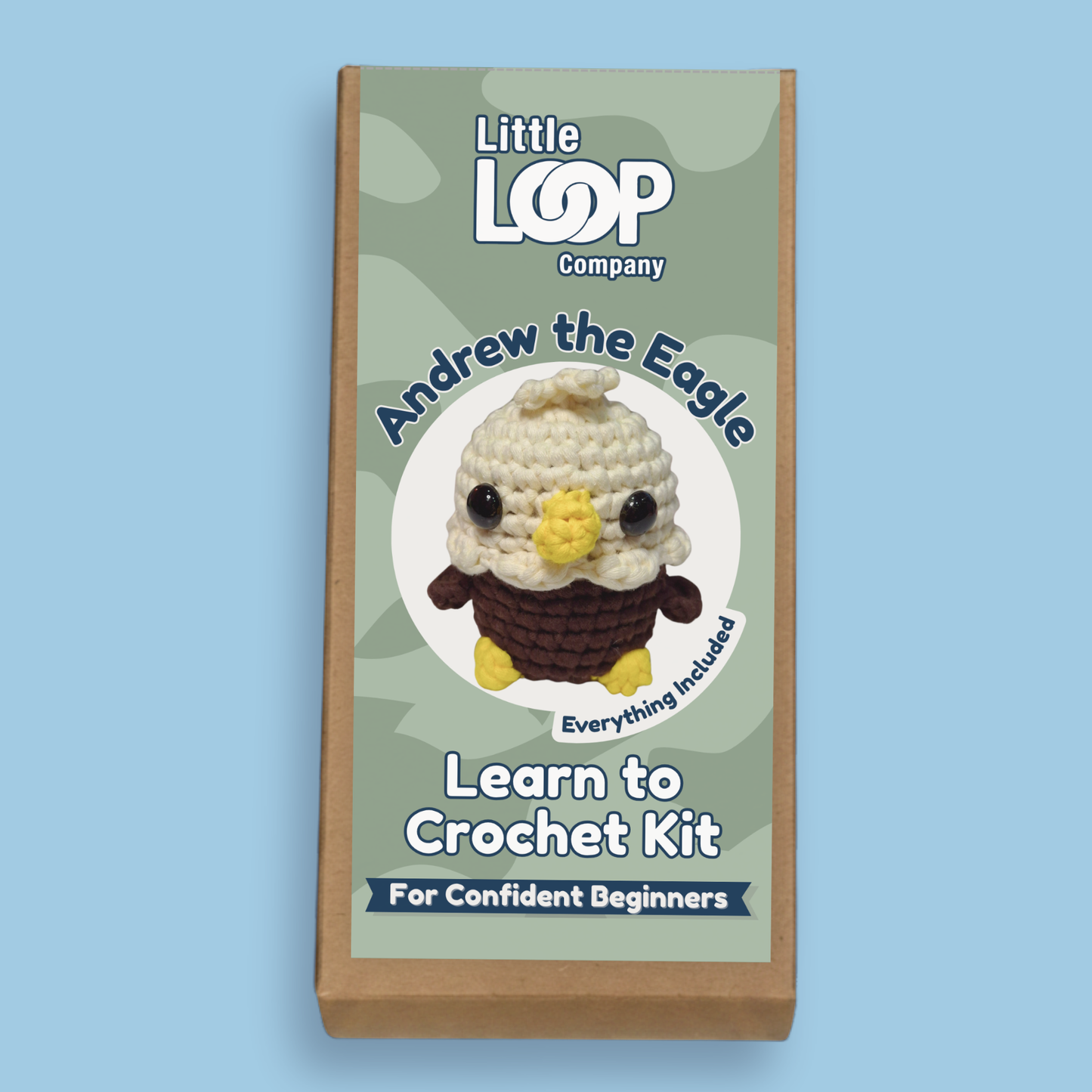 Andrew the Eagle Crochet Kit | Confident Beginner Crochet Kit | Proud Supporter of Heroes and First Responders’ Families