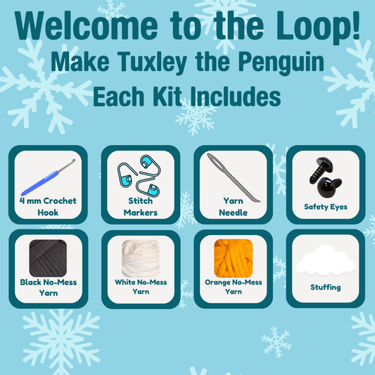 Tuxley the Penguin | Confident Beginner Crochet Kit for Arctic Conservation