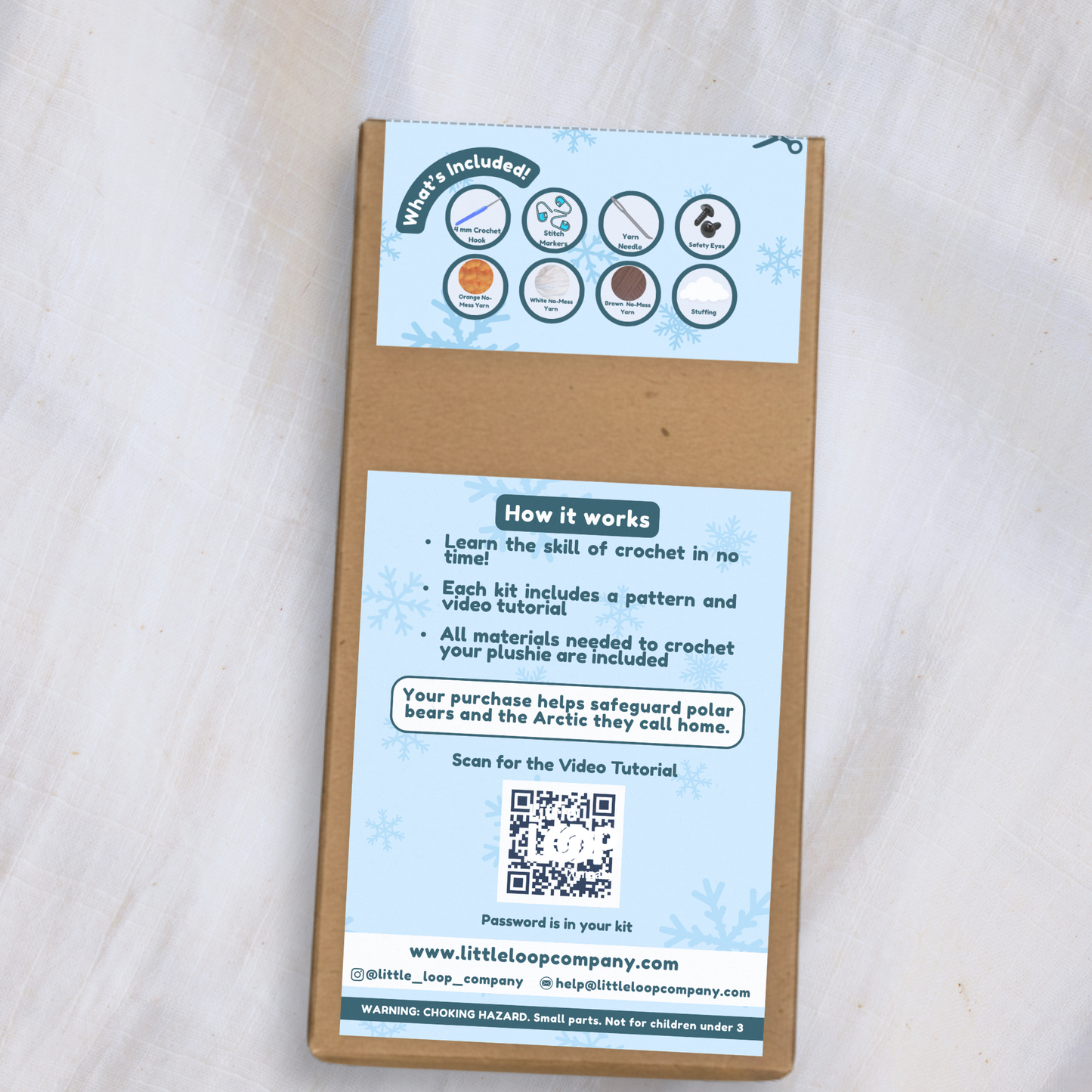 Finn the Snowman Crochet Kit | Beginner Crochet Kit | Supports Arctic Conservation