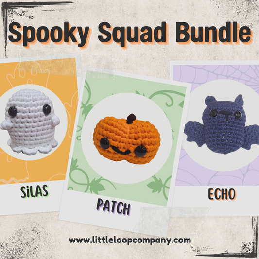 Spooky Squad Bundle – Halloween Crochet Plushies (Set of 3) | Little Loop Company