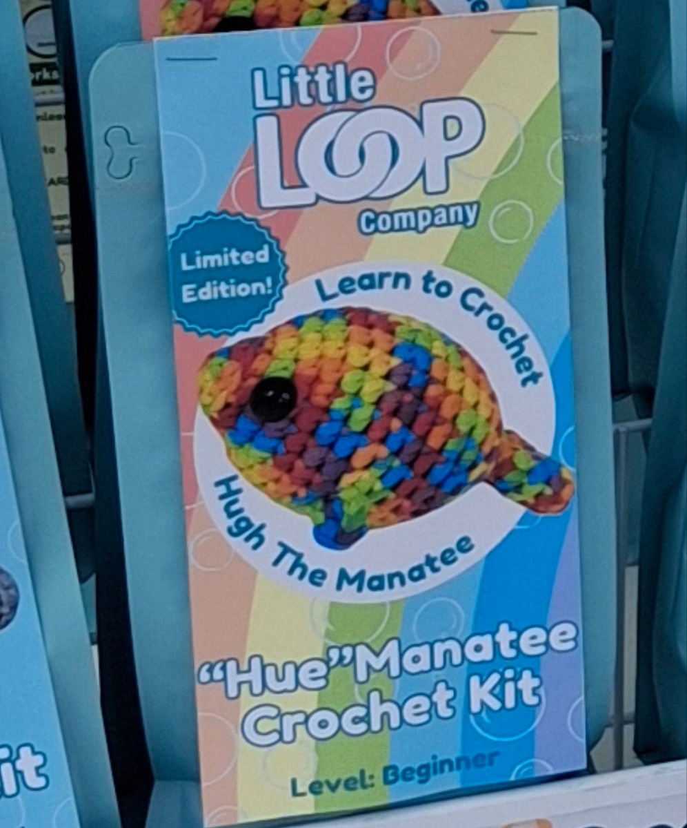 "Hue"Manatee Limited Edition Rainbow Manatee Crochet Kit