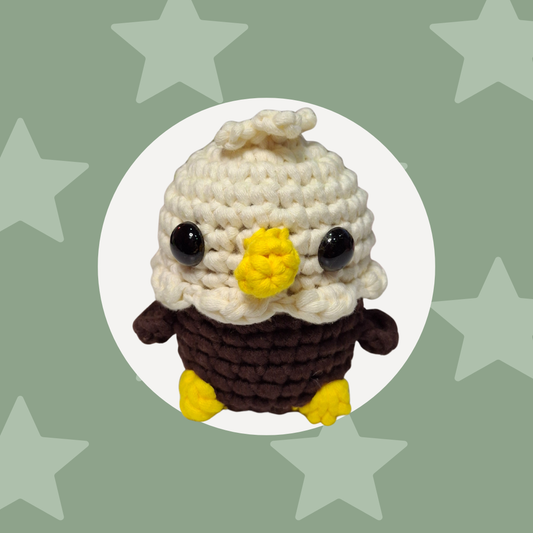 Andrew the Eagle Crochet Kit | Confident Beginner Crochet Kit | Proud Supporter of Heroes and First Responders’ Families