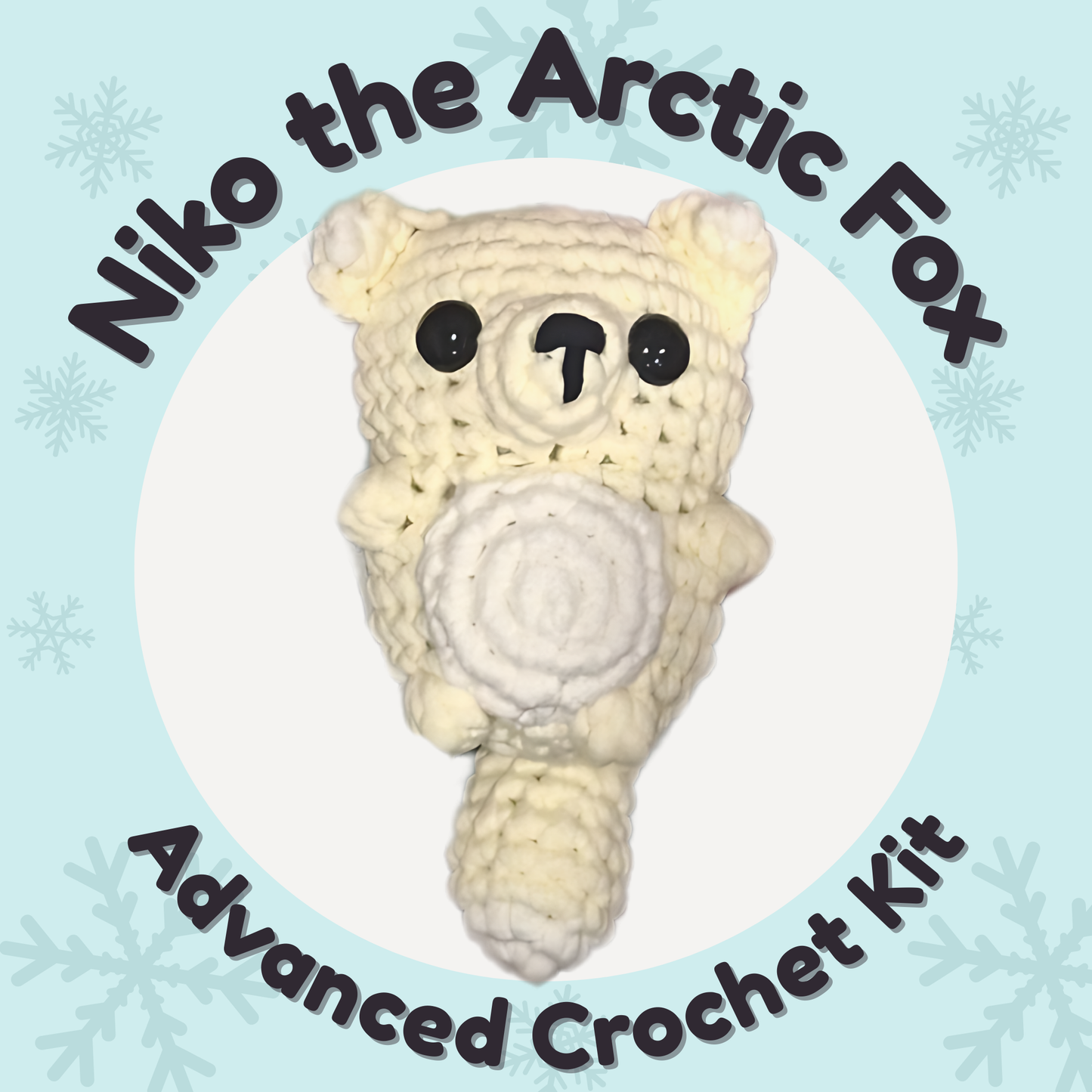 Niko the Arctic Fox Crochet Kit | Advanced Crochet Kit for Arctic Conservation