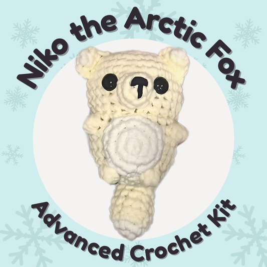 Niko the Arctic Fox Crochet Kit | Advanced Crochet Kit for Arctic Conservation