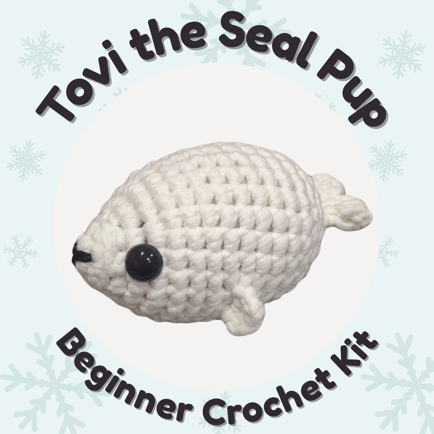 Tovi the Seal Pup Crochet Kit | Beginner Crochet Kit for Arctic Conservation