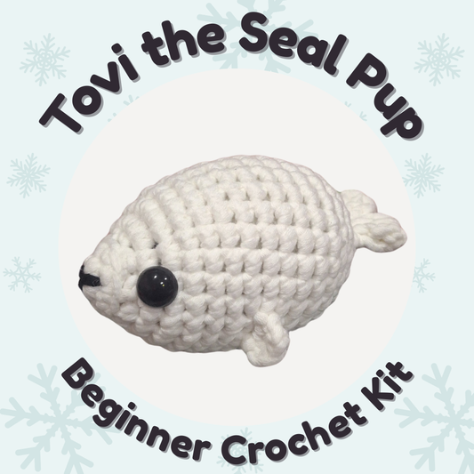 Tovi the Seal Pup Crochet Kit | Beginner Crochet Kit for Arctic Conservation