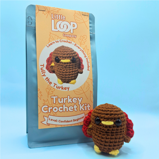Tully the Turkey Crochet Kit – Beginner DIY Fall Plush Craft