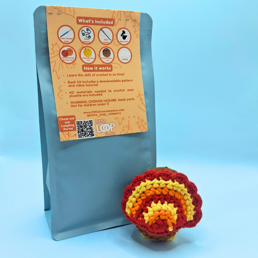 Tully the Turkey Crochet Kit – Beginner DIY Fall Plush Craft
