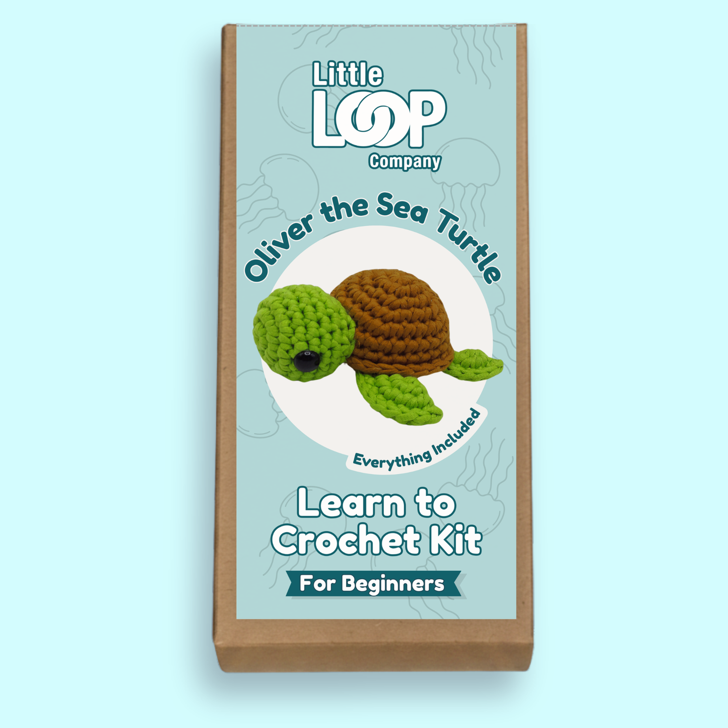 Oliver the Sea Turtle Crochet Kit | Beginner Crochet Kit | Proud Partner of the Sea Turtle Conservancy