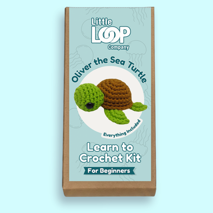 Oliver the Sea Turtle Crochet Kit | Beginner Crochet Kit | Proud Partner of the Sea Turtle Conservancy