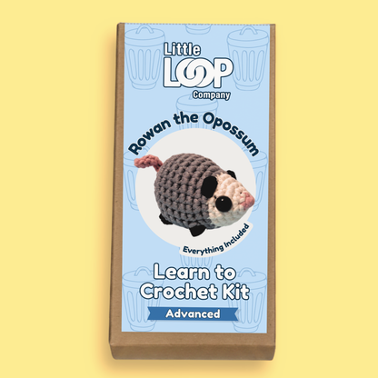 Rowan the Opossum Crochet Kit | Advanced Crochet Kit | Supports Forest Conservation