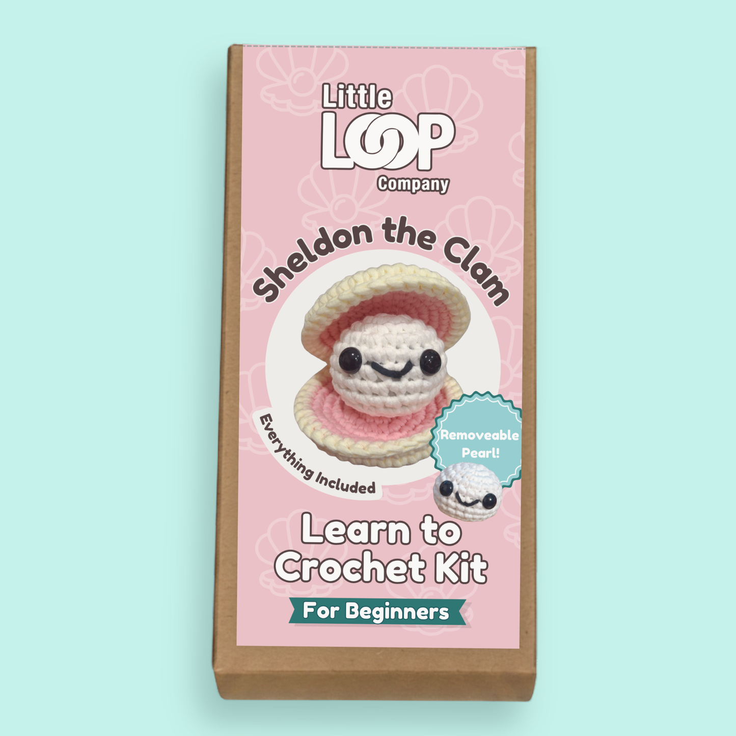 Sheldon the Clam Crochet Kit | Beginner Crochet Kit | Supports Ocean Conservation