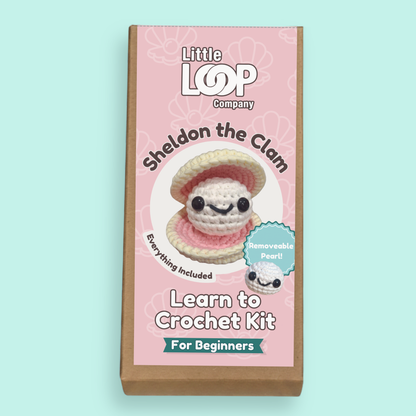 Sheldon the Clam Crochet Kit | Beginner Crochet Kit | Supports Ocean Conservation